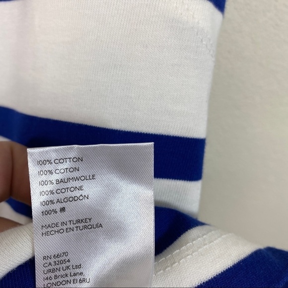 Anthropologie Maeve Sailor Cowl-Neck-Top Blue - Picture 5 of 8